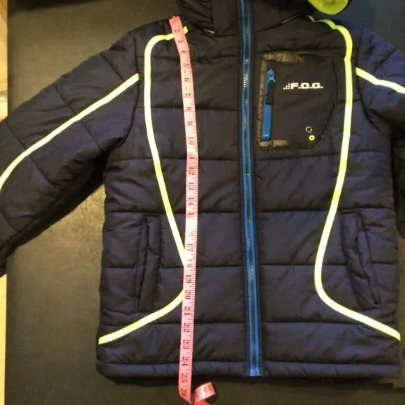 KIDS PUFFER JACKET COAT F.O.G. BY LONDON FOG Large 14/16 lightweight outer READ - Picture 10 of 15